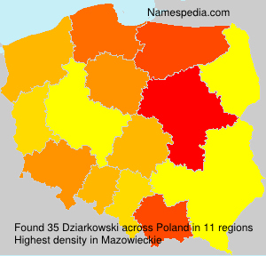 Surname Dziarkowski in Poland Surname Dziarkowski in Poland