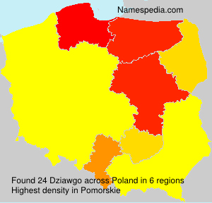 Surname Dziawgo in Poland Surname Dziawgo in Poland