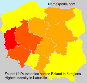 Surname Dziczkaniec in Poland Surname Dziczkaniec in Poland