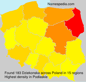 Surname Dziekonska in Poland Surname Dziekonska in Poland