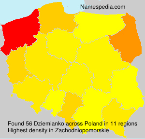 Surname Dziemianko in Poland Surname Dziemianko in Poland
