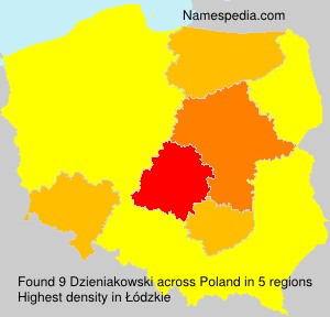 Surname Dzieniakowski in Poland Surname Dzieniakowski in Poland