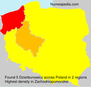 Surname Dzierbunowicz in Poland Surname Dzierbunowicz in Poland