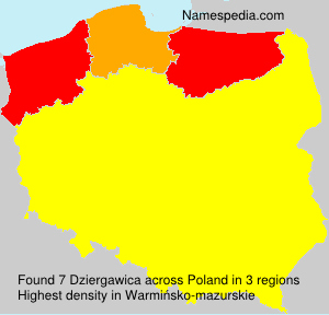 Surname Dziergawica in Poland Surname Dziergawica in Poland