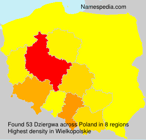 Surname Dziergwa in Poland Surname Dziergwa in Poland