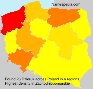 Surname Dzieruk in Poland Surname Dzieruk in Poland