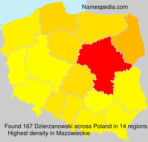 Surname Dzierzanowski in Poland Surname Dzierzanowski in Poland