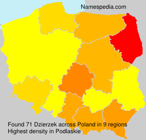 Surname Dzierzek in Poland Surname Dzierzek in Poland