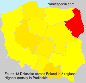 Surname Dzieszko in Poland Surname Dzieszko in Poland