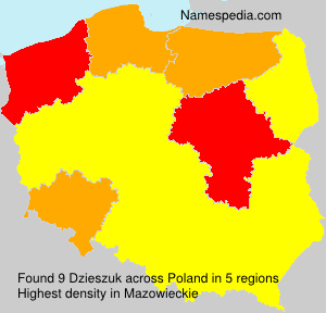 Surname Dzieszuk in Poland Surname Dzieszuk in Poland