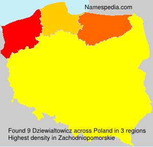 Surname Dziewialtowicz in Poland Surname Dziewialtowicz in Poland