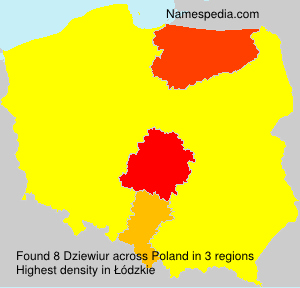 Surname Dziewiur in Poland Surname Dziewiur in Poland