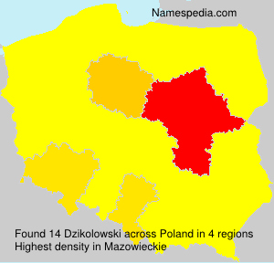 Surname Dzikolowski in Poland Surname Dzikolowski in Poland