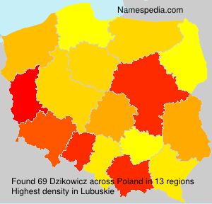Surname Dzikowicz in Poland Surname Dzikowicz in Poland