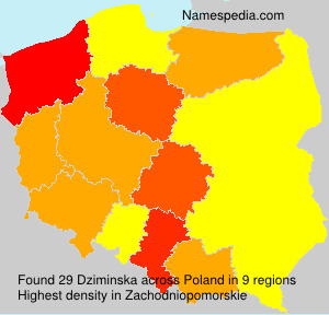 Surname Dziminska in Poland Surname Dziminska in Poland