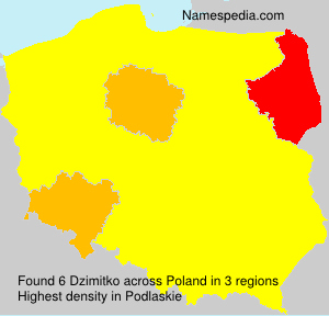 Surname Dzimitko in Poland Surname Dzimitko in Poland