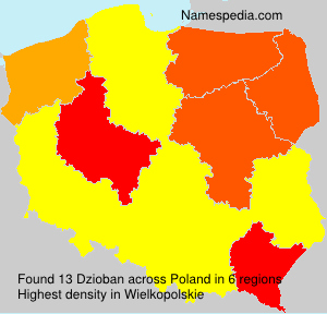 Surname Dzioban in Poland Surname Dzioban in Poland