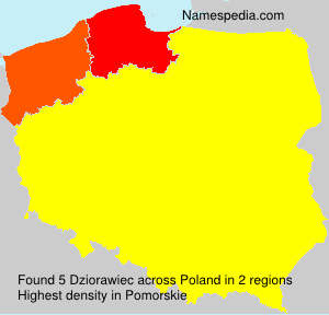 Surname Dziorawiec in Poland Surname Dziorawiec in Poland