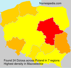 Surname Dziosa in Poland Surname Dziosa in Poland