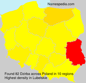 Surname Dzirba in Poland Surname Dzirba in Poland