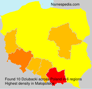 Surname Dziubacki in Poland Surname Dziubacki in Poland