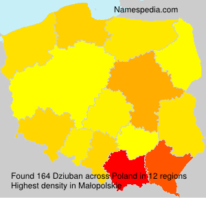 Surname Dziuban in Poland Surname Dziuban in Poland