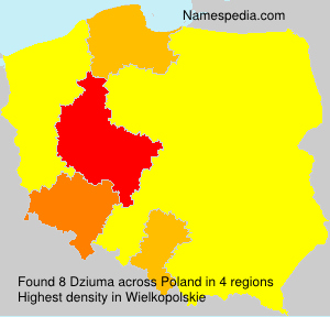 Surname Dziuma in Poland Surname Dziuma in Poland