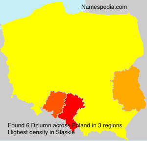 Surname Dziuron in Poland Surname Dziuron in Poland