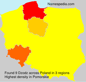 Surname Dzodz in Poland Surname Dzodz in Poland