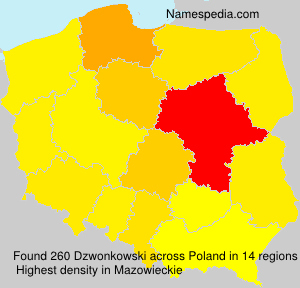 Surname Dzwonkowski in Poland Surname Dzwonkowski in Poland