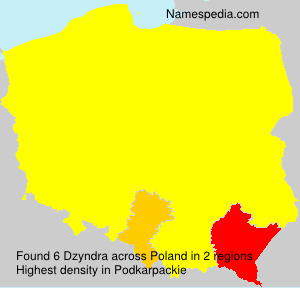 Surname Dzyndra in Poland Surname Dzyndra in Poland
