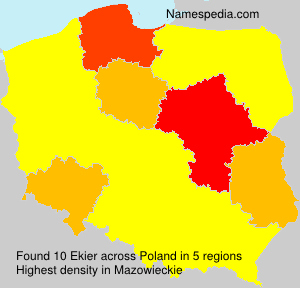 Surname Ekier in Poland Surname Ekier in Poland
