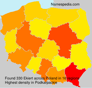 Surname Ekiert in Poland Surname Ekiert in Poland