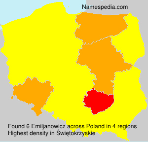 Surname Emiljanowicz in Poland Surname Emiljanowicz in Poland