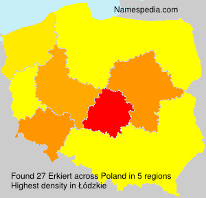 Surname Erkiert in Poland Surname Erkiert in Poland