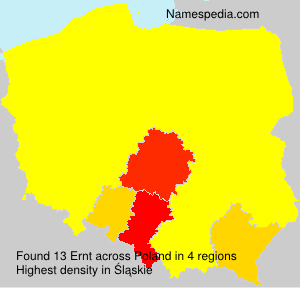 Surname Ernt in Poland Surname Ernt in Poland