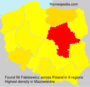 Surname Fabisiewicz in Poland Surname Fabisiewicz in Poland