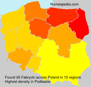 Surname Fabrycki in Poland Surname Fabrycki in Poland