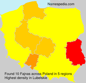 Surname Fajnas in Poland Surname Fajnas in Poland