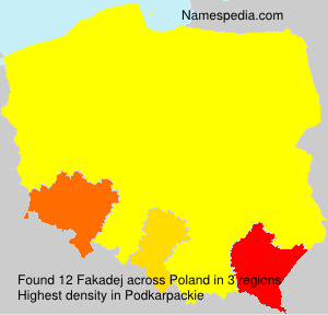 Surname Fakadej in Poland Surname Fakadej in Poland