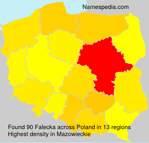 Surname Falecka in Poland Surname Falecka in Poland