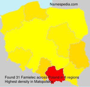 Surname Famielec in Poland Surname Famielec in Poland