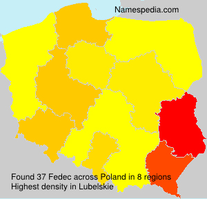 Surname Fedec in Poland Surname Fedec in Poland