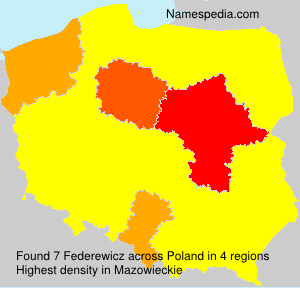 Surname Federewicz in Poland Surname Federewicz in Poland