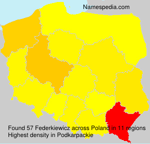 Surname Federkiewicz in Poland Surname Federkiewicz in Poland