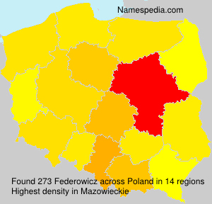 Surname Federowicz in Poland Surname Federowicz in Poland
