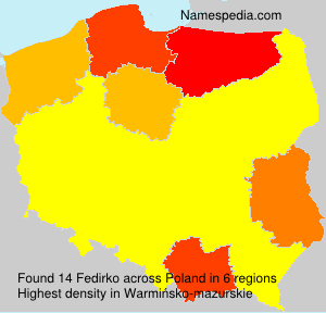 Surname Fedirko in Poland Surname Fedirko in Poland