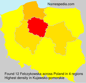Surname Felczykowska in Poland Surname Felczykowska in Poland