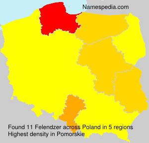 Surname Felendzer in Poland Surname Felendzer in Poland