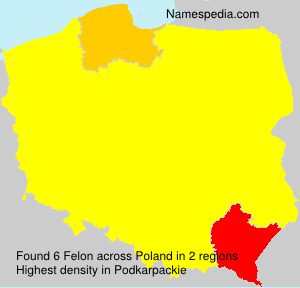 Surname Felon in Poland Surname Felon in Poland